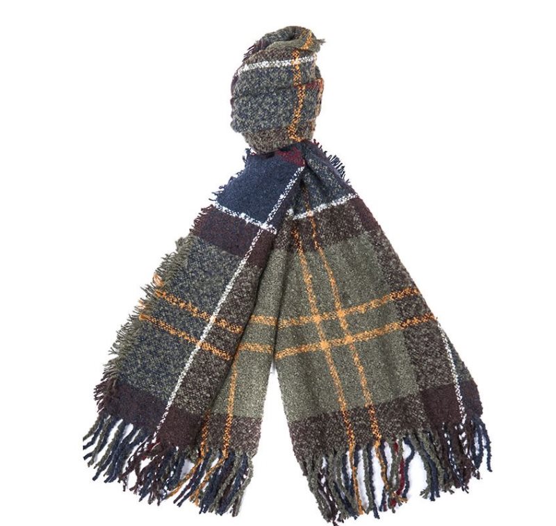 Classic Barbour Tartan Boucle Scarf | ZFX-682730