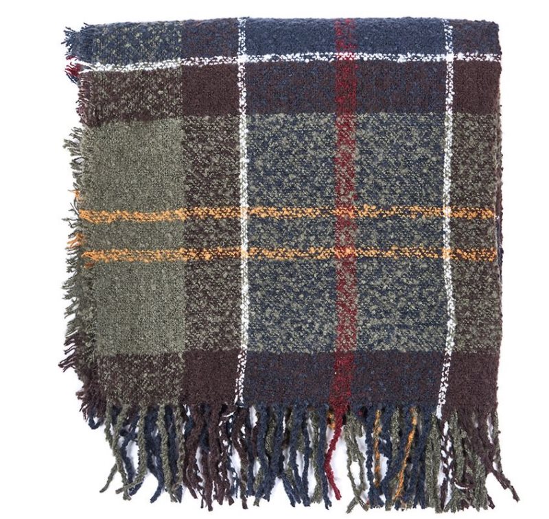 Classic Barbour Tartan Boucle Scarf | ZFX-682730