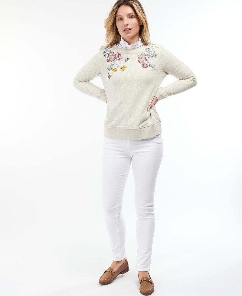 Cloud Marl Barbour Esme Sweatshirt | MNO-815940