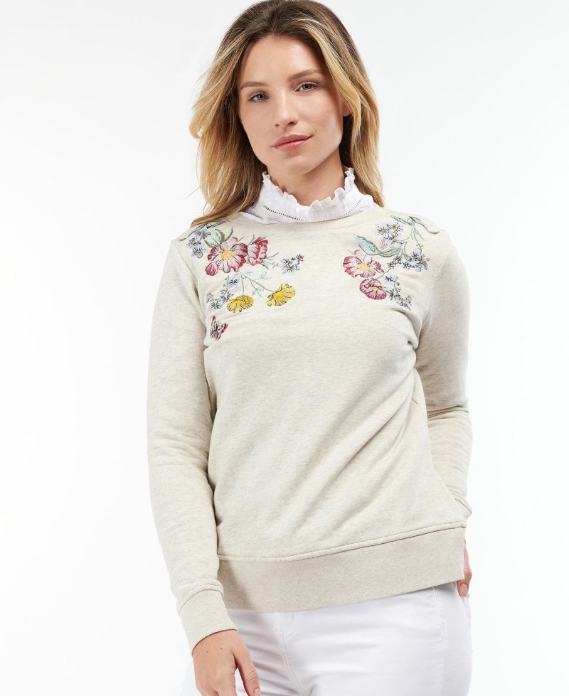 Cloud Marl Barbour Esme Sweatshirt | MNO-815940