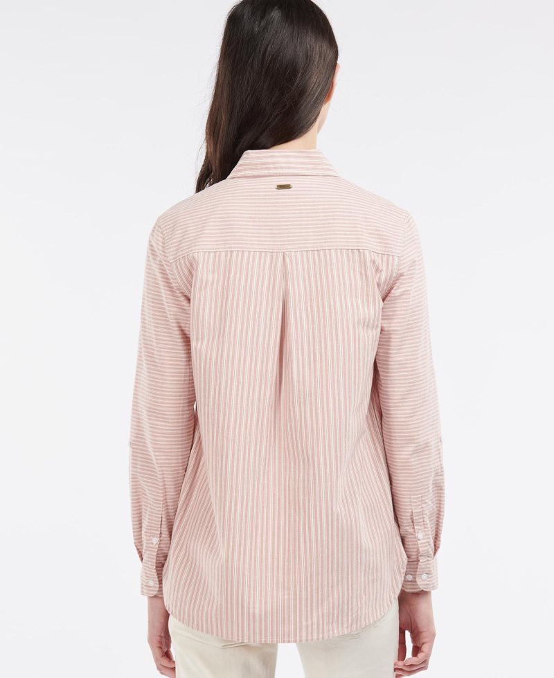 Cloud Rose Blush Barbour Longshore Shirt | KIF-765240