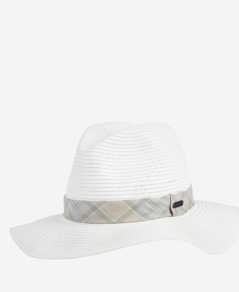 Cloud Silver Birch Barbour Brunswick Tartan Fedora | LHK-823109