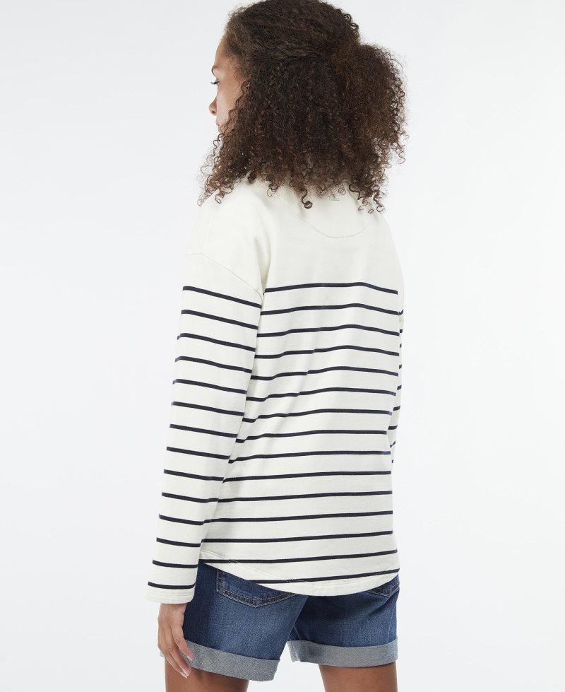 Cloud Stripe Barbour Cranmoor Sweatshirt | RFV-913482