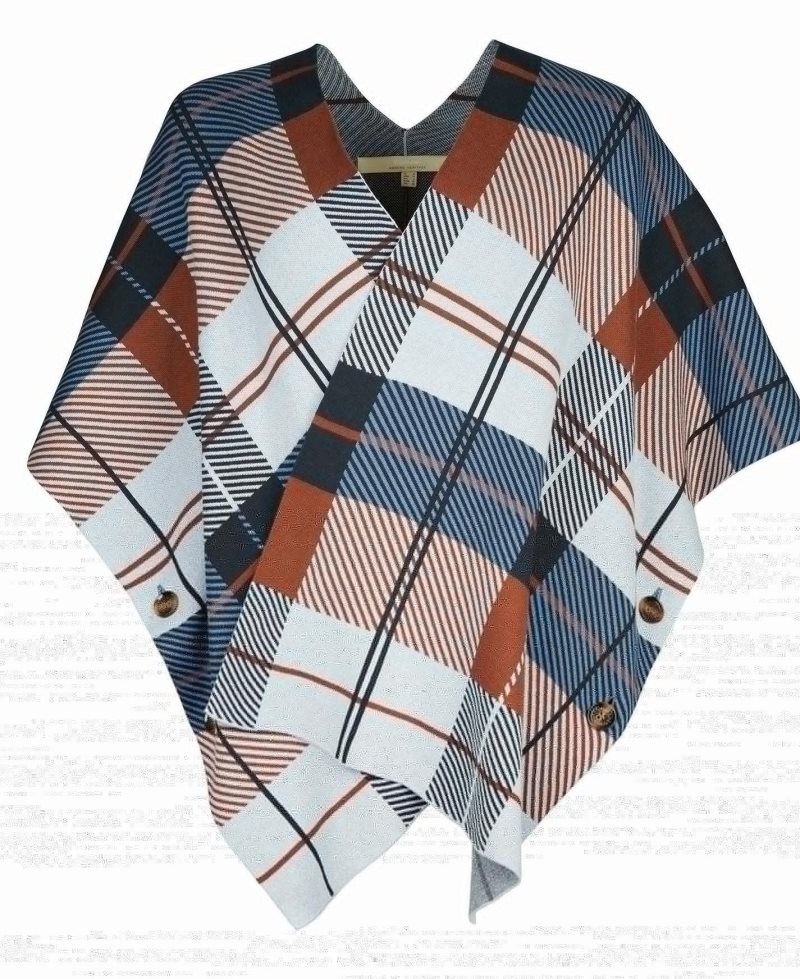 Crimson Check Barbour Martine Cape | FMR-398715