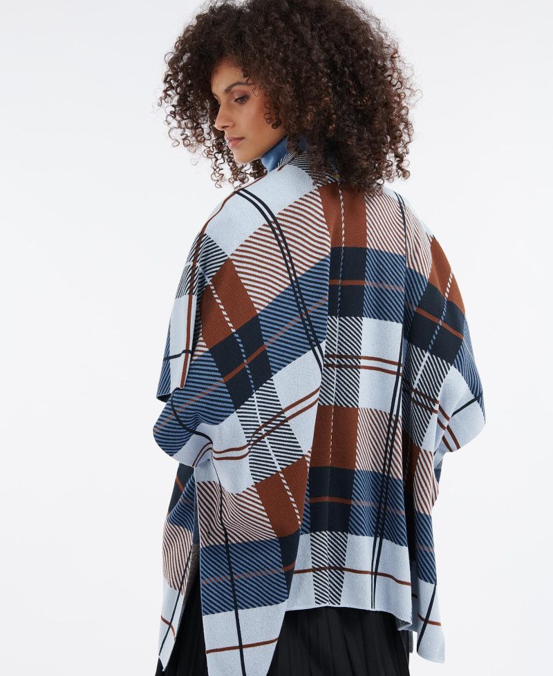 Crimson Check Barbour Martine Cape | FMR-398715