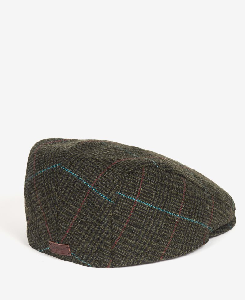 Dark Green Check Barbour Kappe Cheviot | DBM-987265