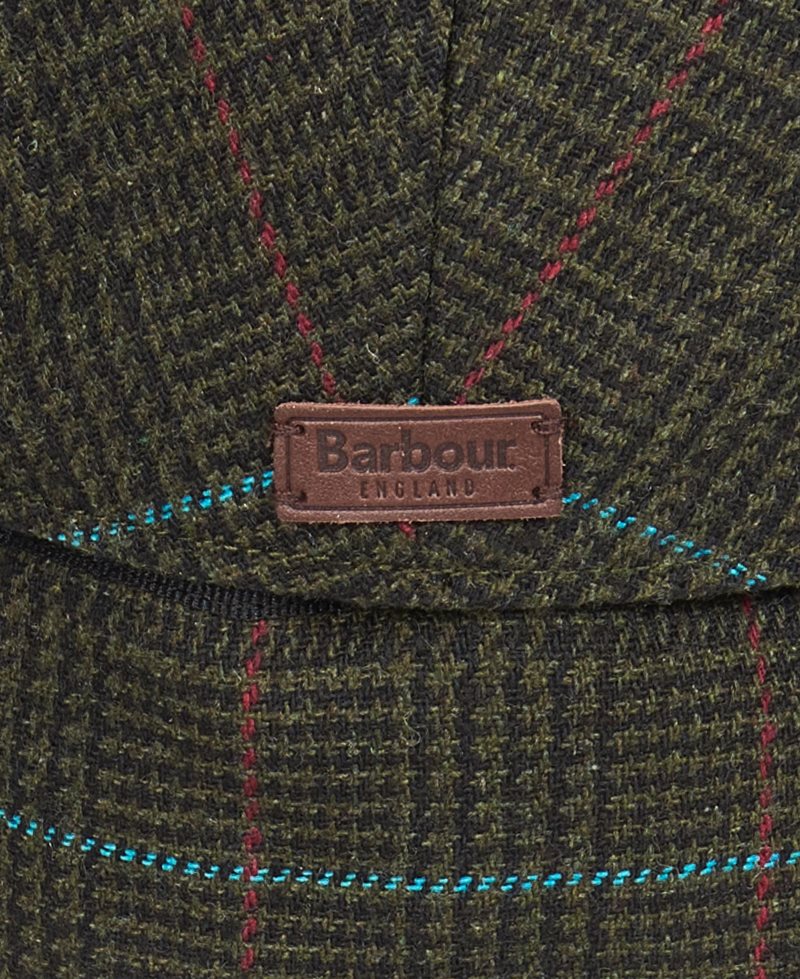 Dark Green Check Barbour Kappe Cheviot | DBM-987265