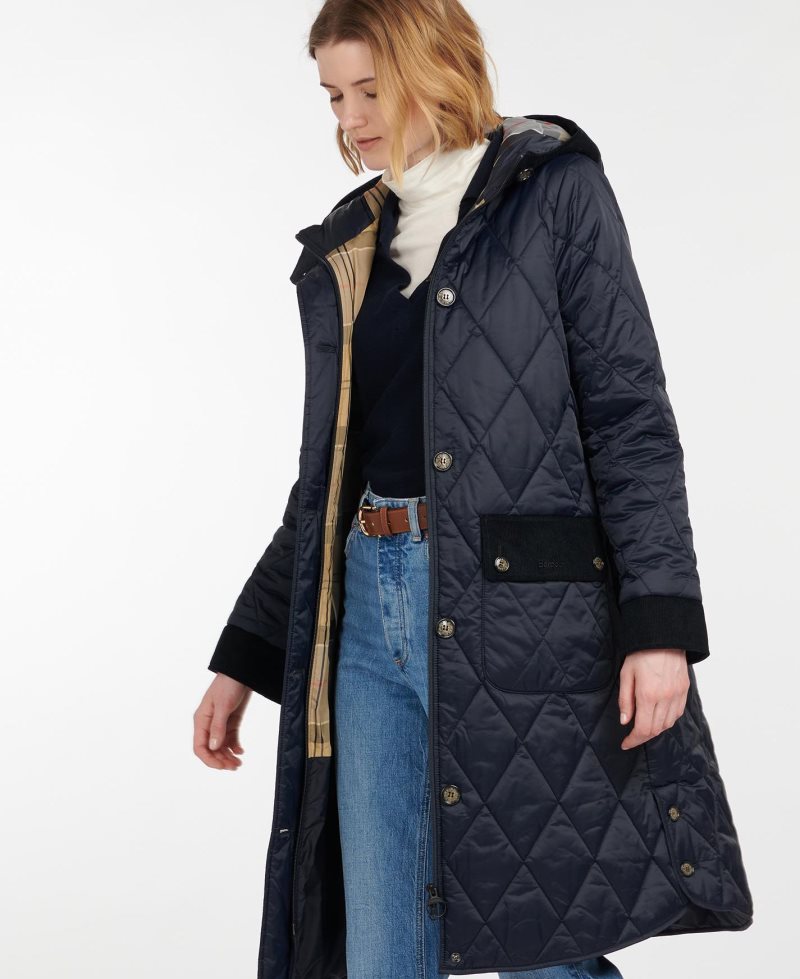 Dark Navy Barbour Steppjacke Mickley | YSC-593461