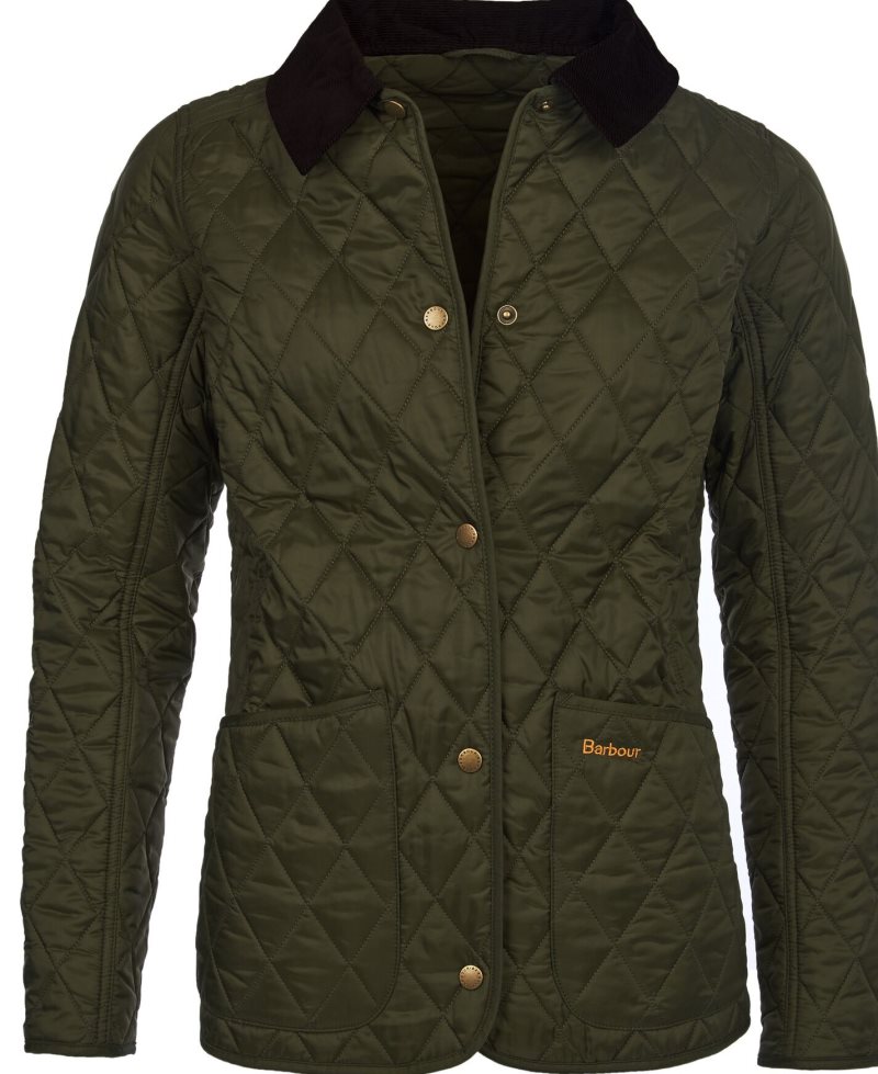 Dark Red Barbour Annandale Quilted Jacket | OXW-397651