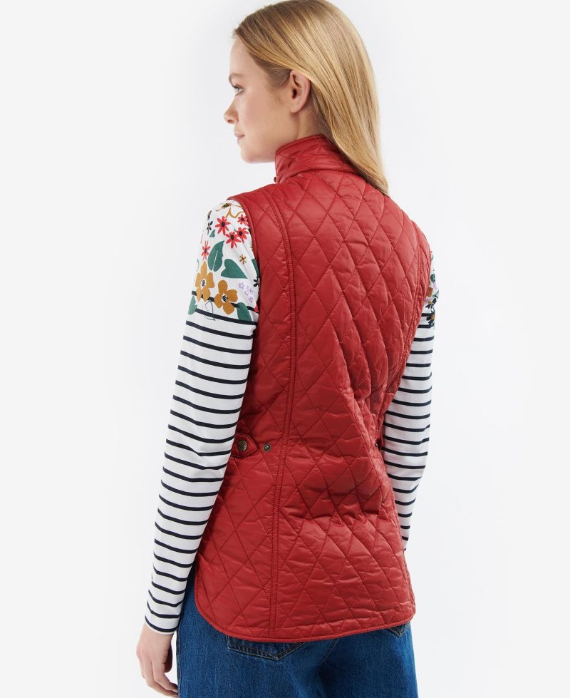 Dark Red Barbour Otterburn Gilet | ZWG-857126