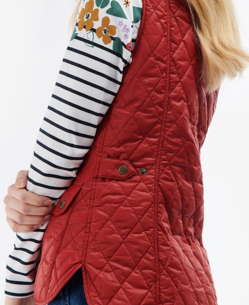 Dark Red Barbour Otterburn Gilet | ZWG-857126