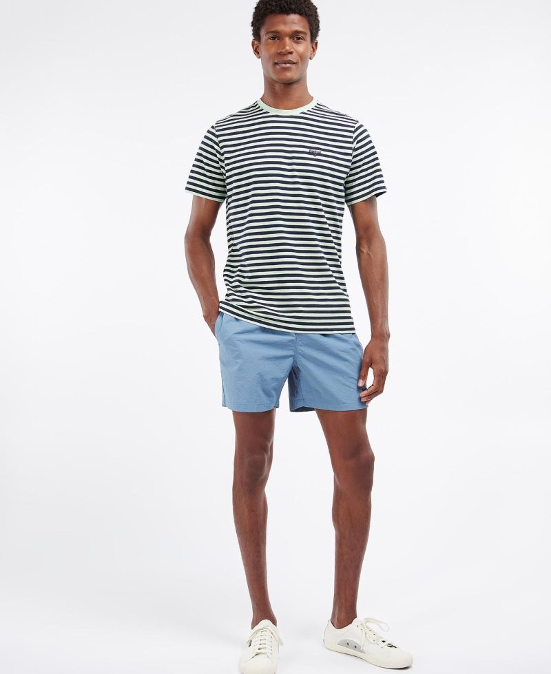 Dusty Mint Barbour Delamere Stripe T-Shirt | UBK-472305