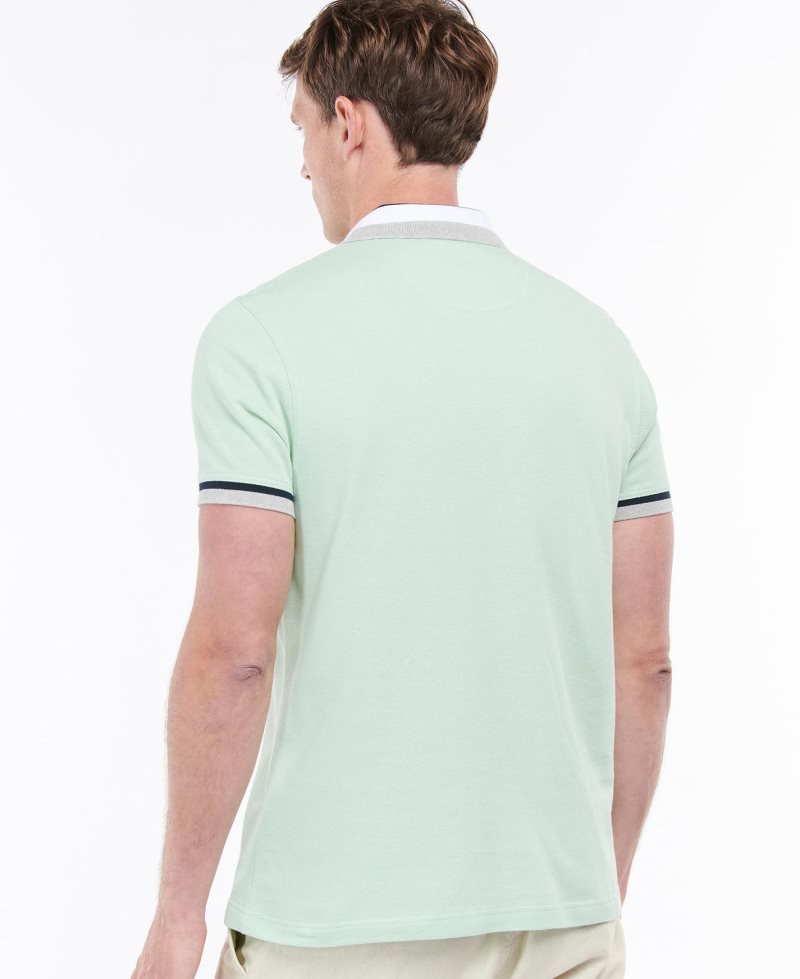 Dusty Mint Barbour Finkle Polo Shirt | OKM-207864