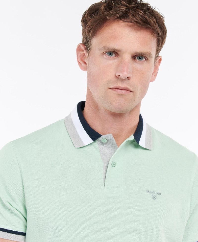 Dusty Mint Barbour Finkle Polo Shirt | OKM-207864