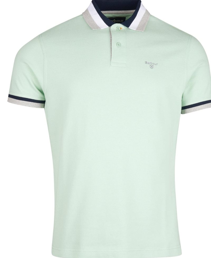 Dusty Mint Barbour Finkle Polo Shirt | OKM-207864