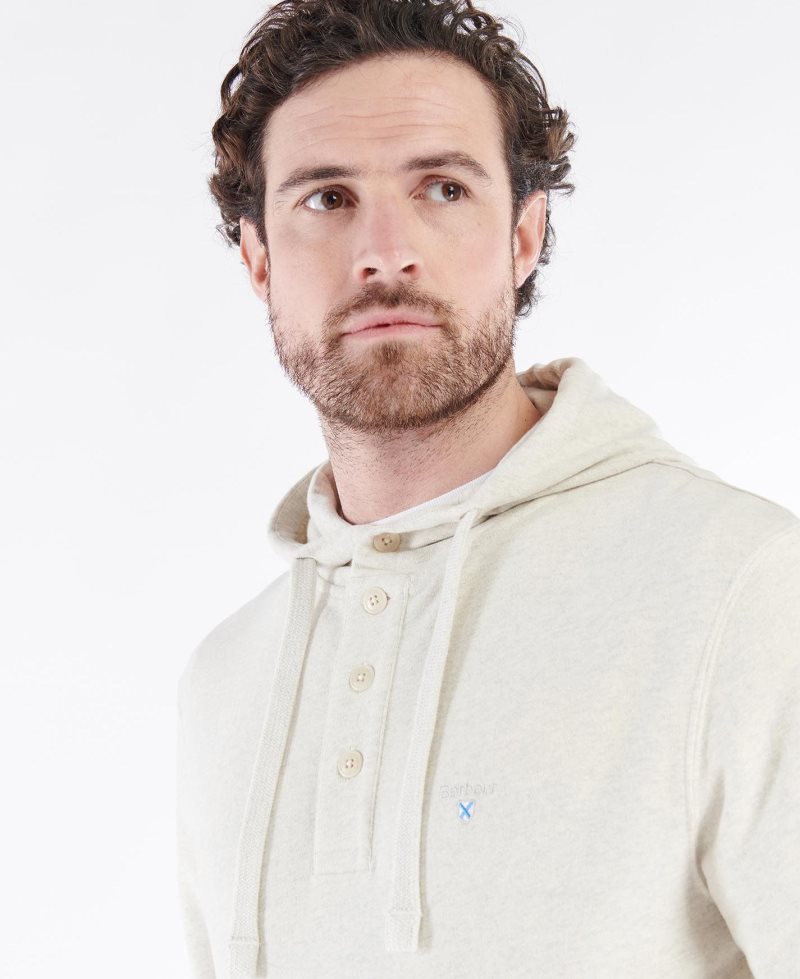 Ecru Barbour Hetton Hoodie | JTQ-209483