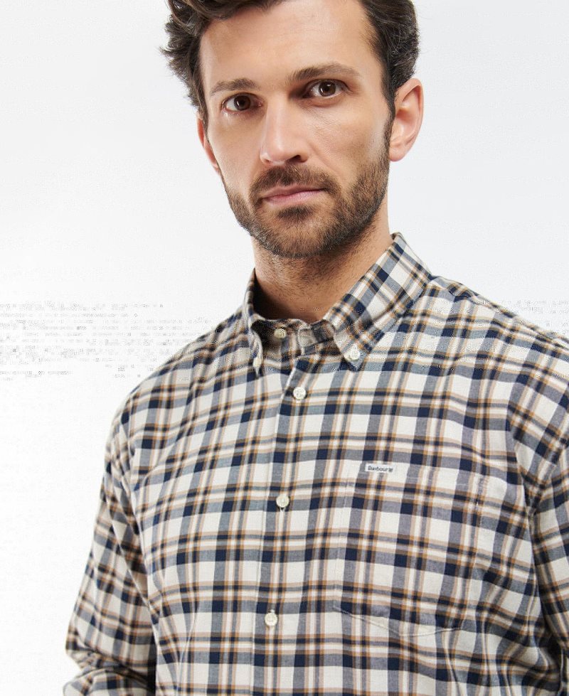 Ecru Marl Barbour Turville Regular Fit Shirt | DXW-924675