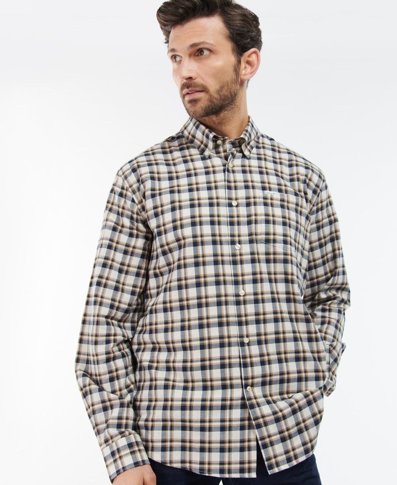 Ecru Marl Barbour Turville Regular Fit Shirt | DXW-924675