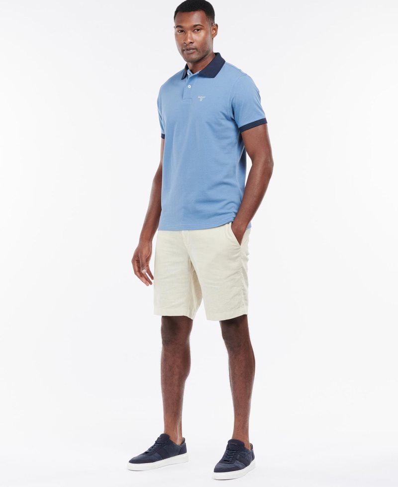 Force Blue Barbour Lynton Polo Shirt | GBR-025643