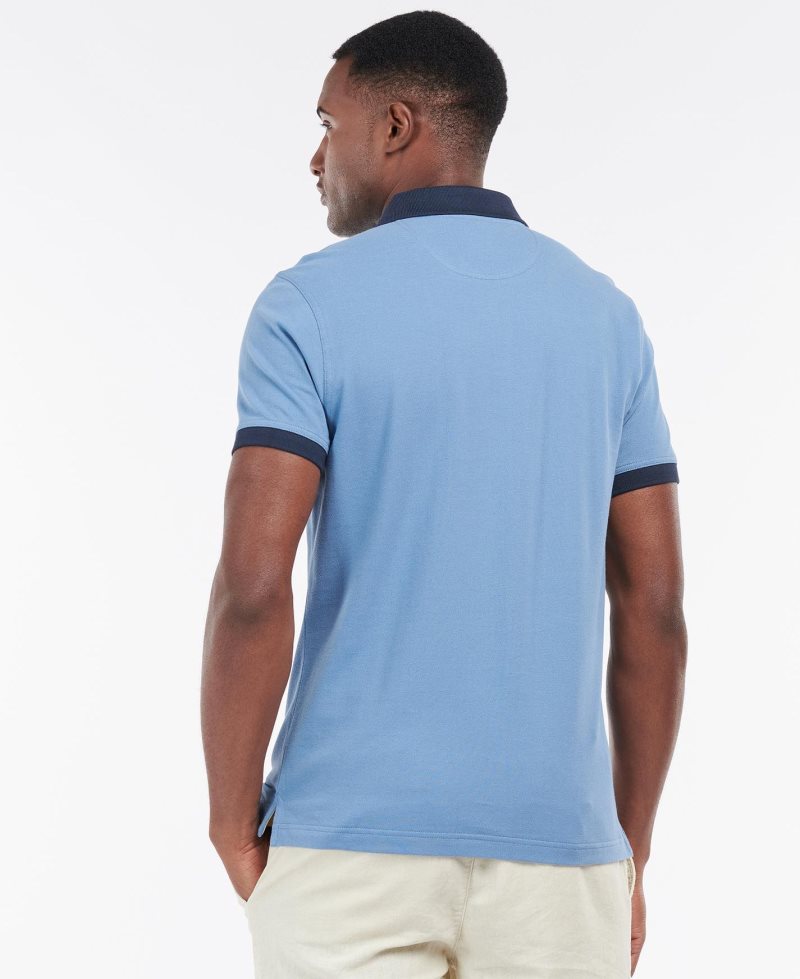 Force Blue Barbour Lynton Polo Shirt | GBR-025643