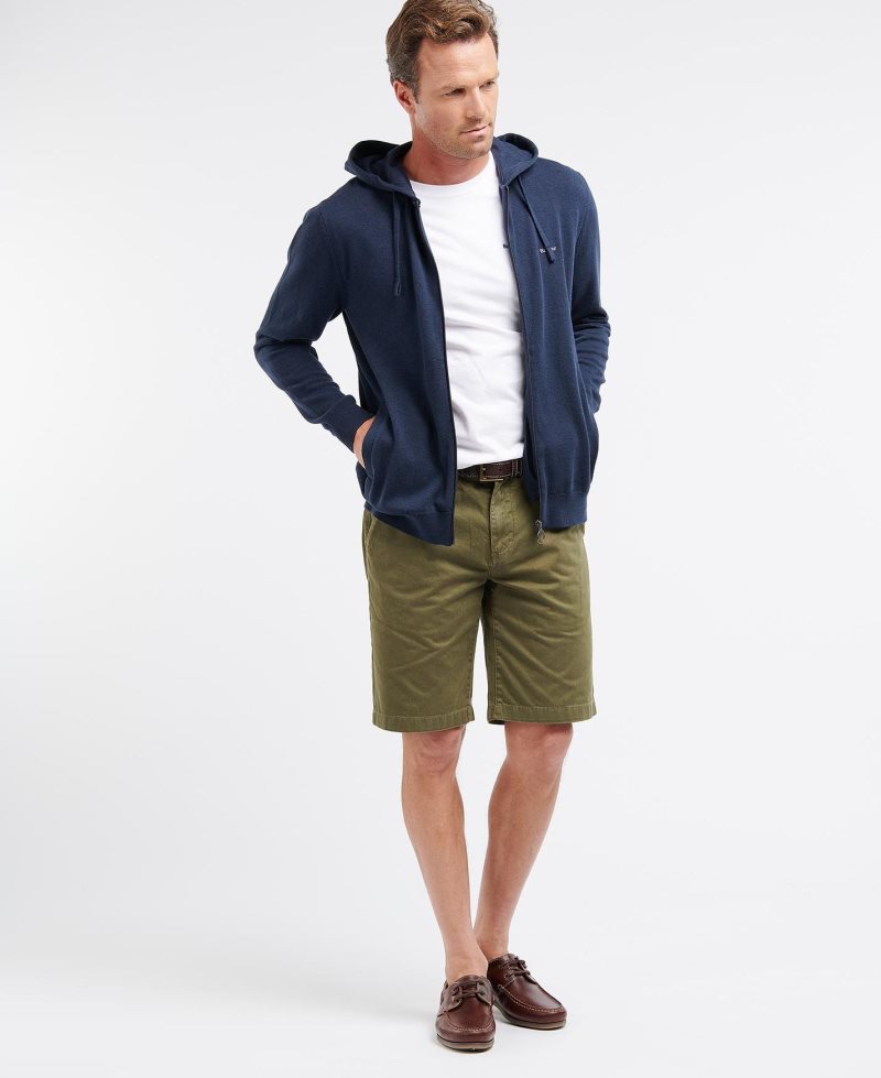 Force Blue Barbour Neuston Twill Shorts | GVE-618309