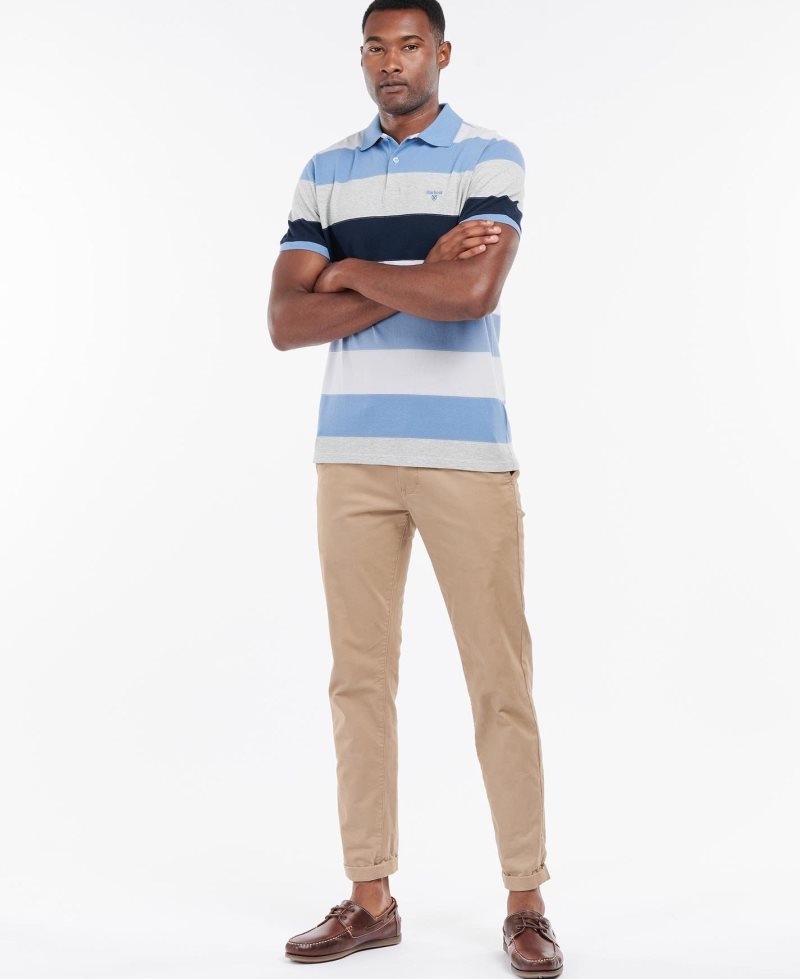 Force Blue Barbour Stanton Polo Shirt | QNK-983520