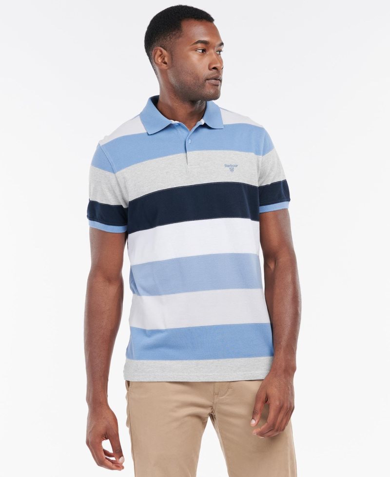 Force Blue Barbour Stanton Polo Shirt | QNK-983520