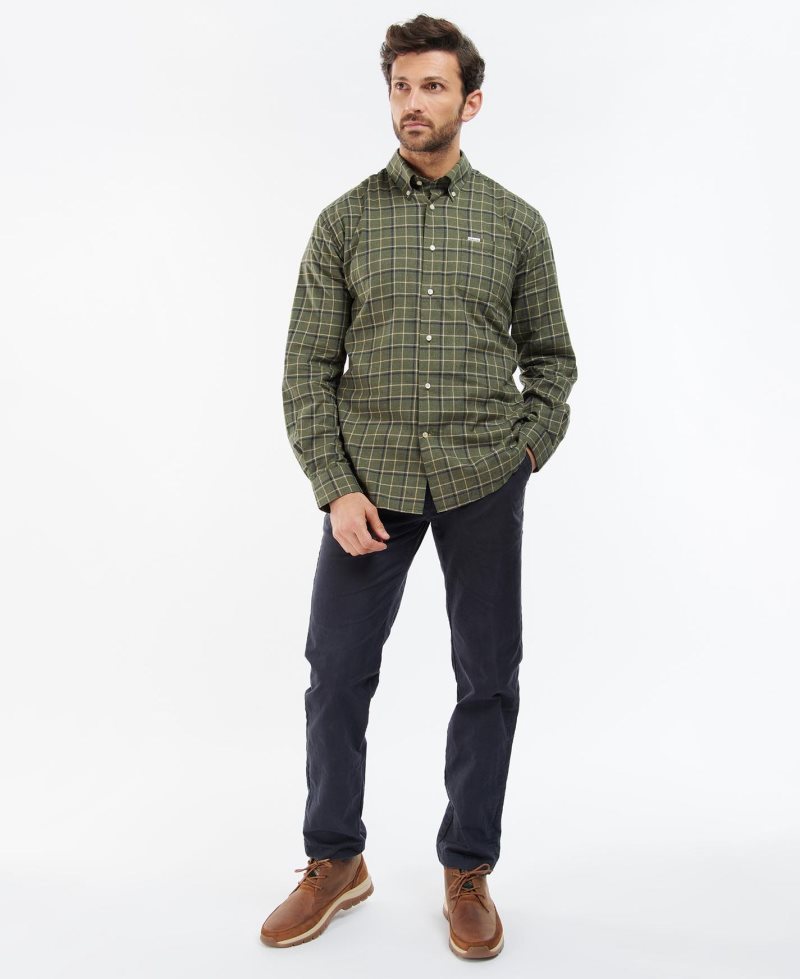 Garnet Red Barbour Pelton Regular Shirt | SJF-365108