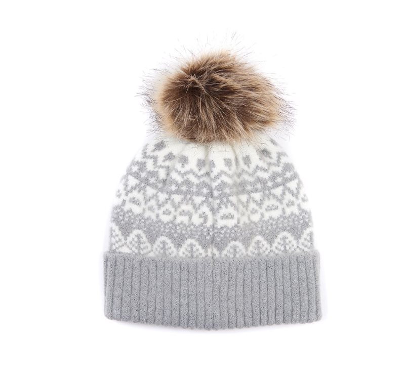 Golden Spice Barbour Beanie Alpine Fair Isle Pom | YKR-254780