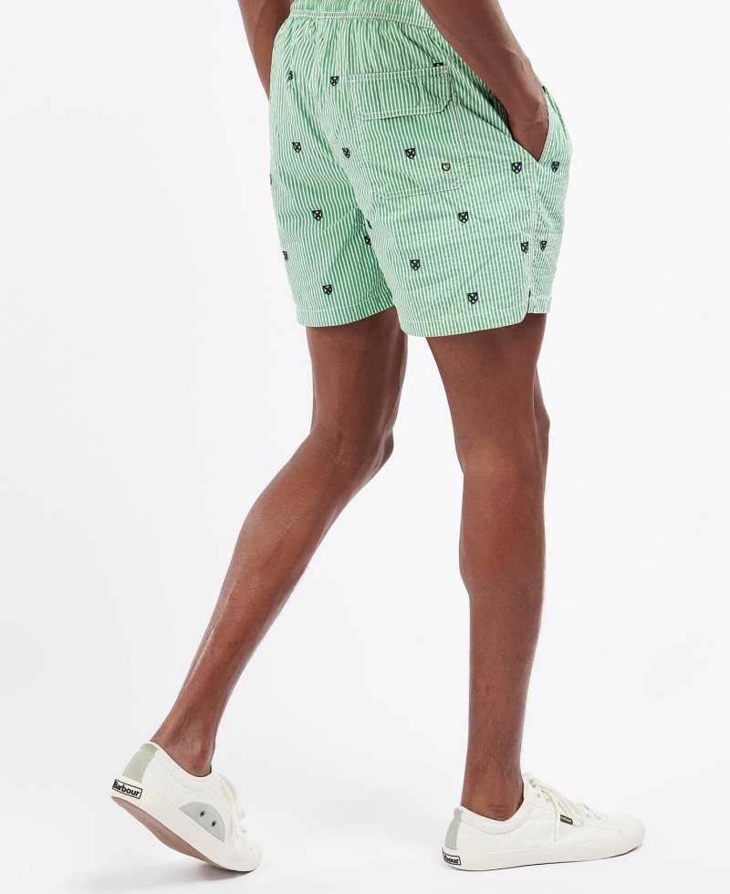 Green Barbour Shield Swim Shorts | XZI-329650