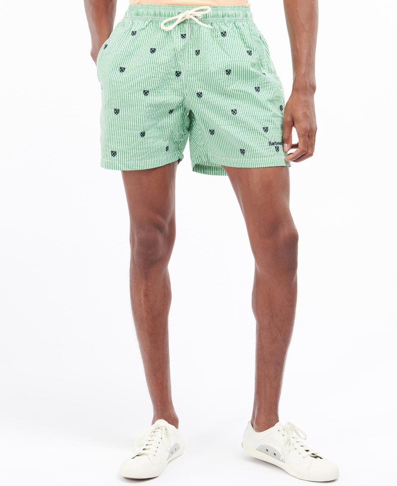 Green Barbour Shield Swim Shorts | XZI-329650