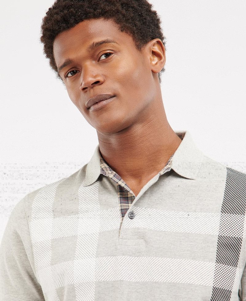 Grey Marl Barbour Blaine Polo Shirt | HGW-549687