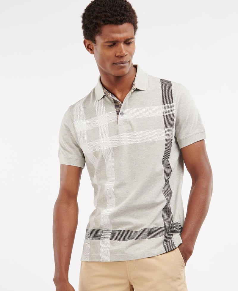 Grey Marl Barbour Blaine Polo Shirt | HGW-549687