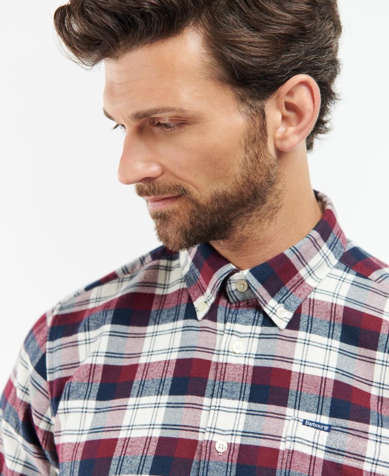 Grey Marl Barbour Stonewell Tailored Fit Shirt | LDI-689375