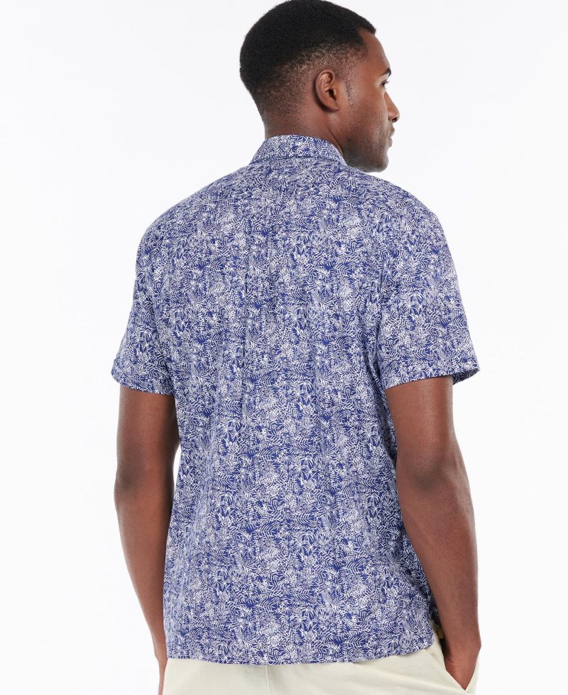 Inky Blue Barbour Braithwaite Short Sleeve Summer Shirt | PFO-793201