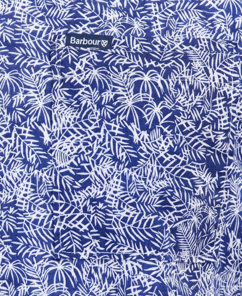 Inky Blue Barbour Braithwaite Short Sleeve Summer Shirt | PFO-793201