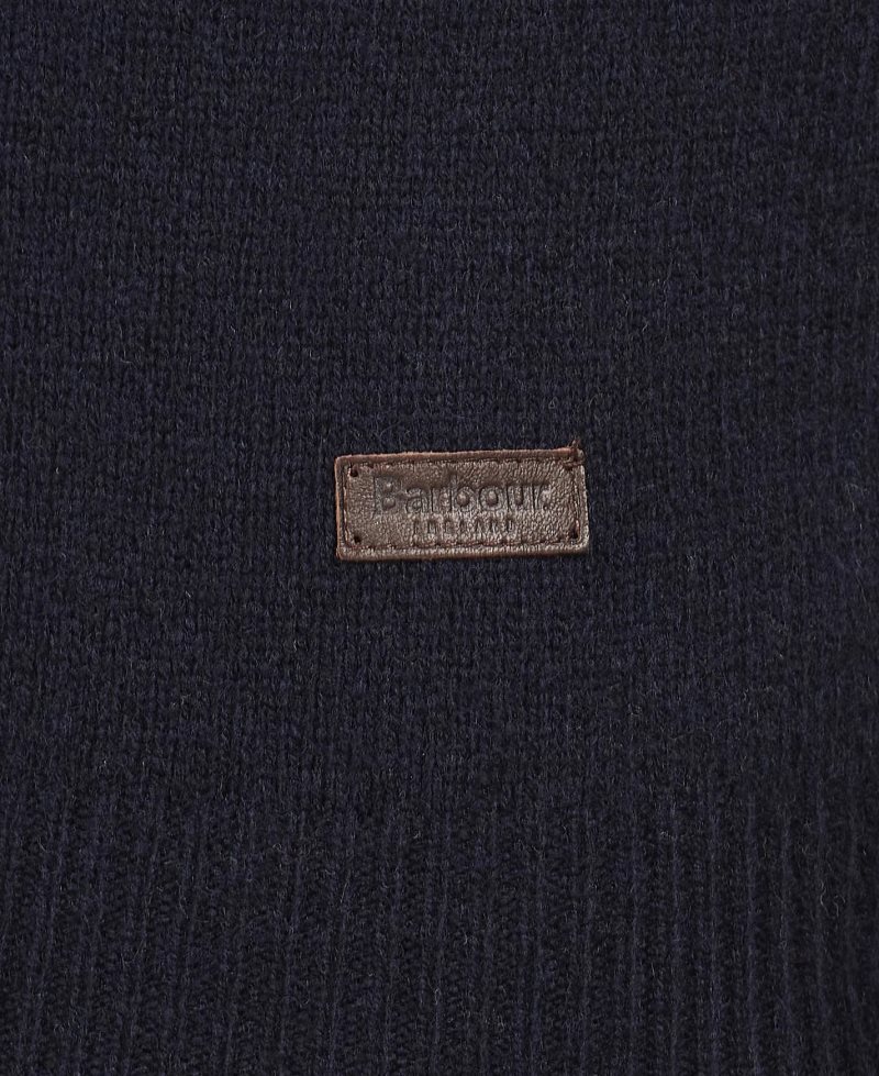 Inky Blue Barbour Patch Half Zip Sweater | RYD-754836