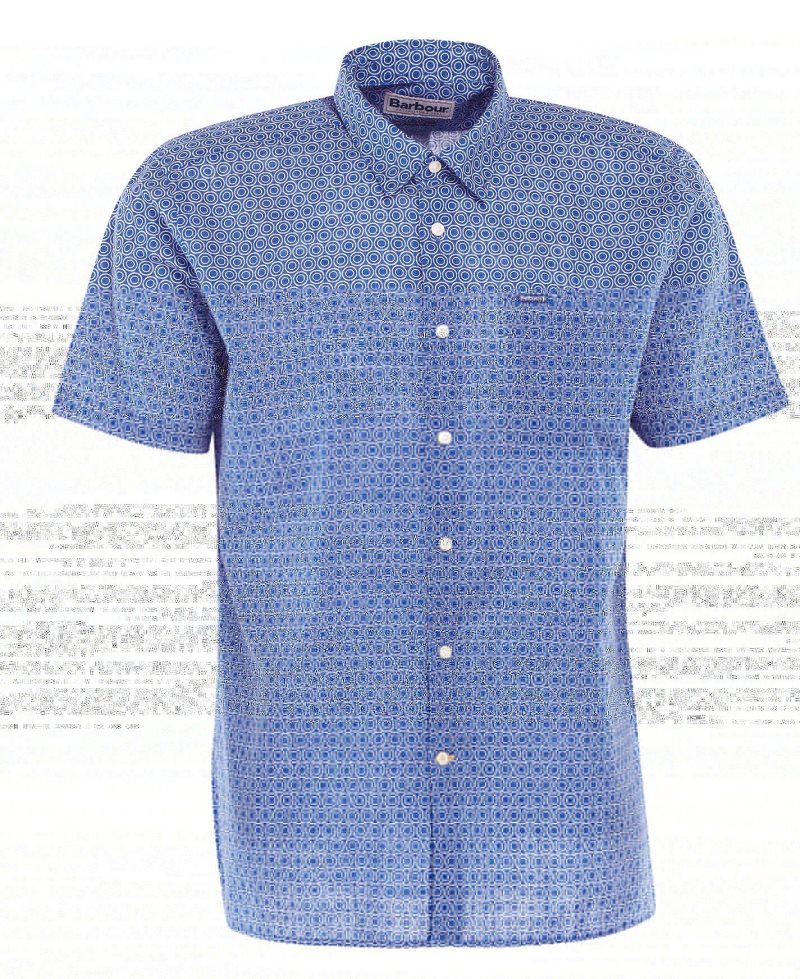 Inky Blue Barbour Solar Summer Fit Shirt | PIJ-547893