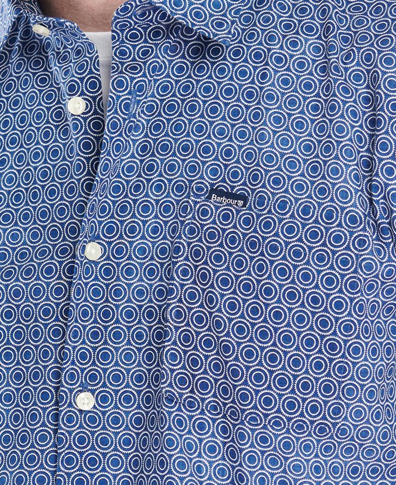 Inky Blue Barbour Solar Summer Fit Shirt | PIJ-547893