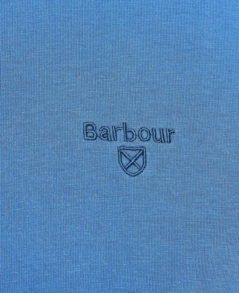 Marine Blue Barbour Garment Dyed T-Shirt | CHJ-584960