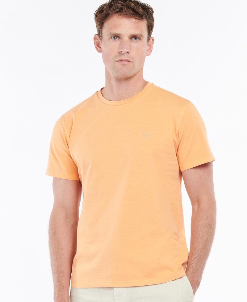 Marine Blue Barbour Garment Dyed T-Shirt | MLY-235986