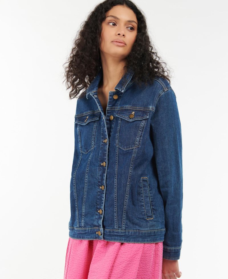 Mid Wash Barbour Willowherb Denim Jacket | RDM-207596