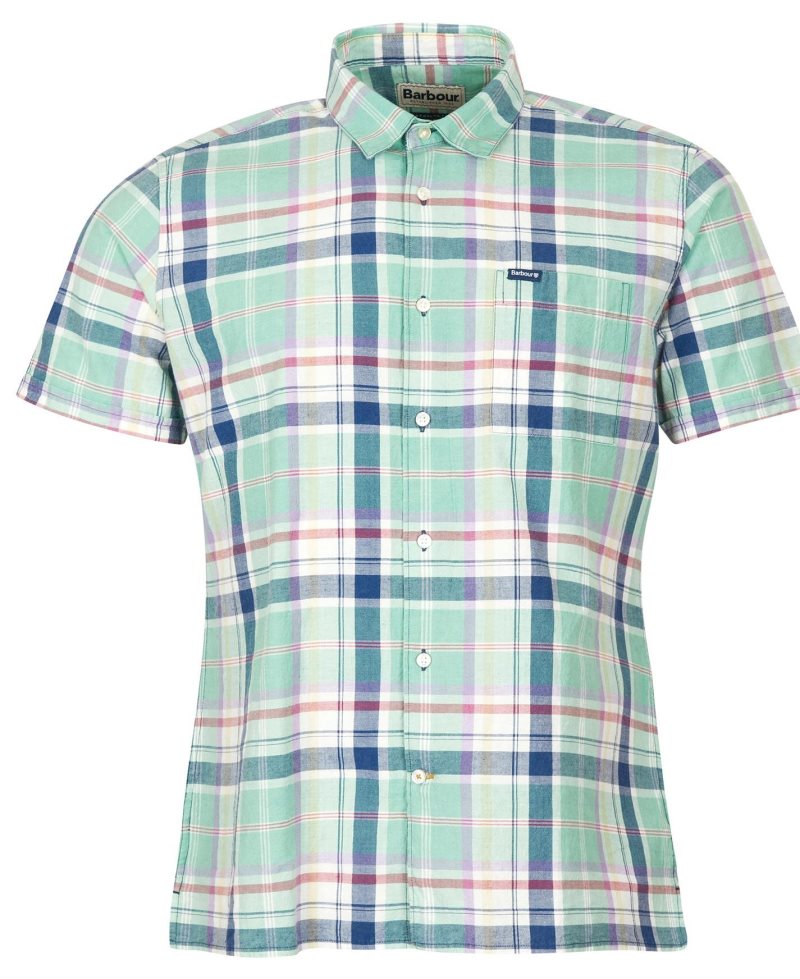 Mint Barbour Madwell Short Sleeve Summer Shirt | OSC-475210