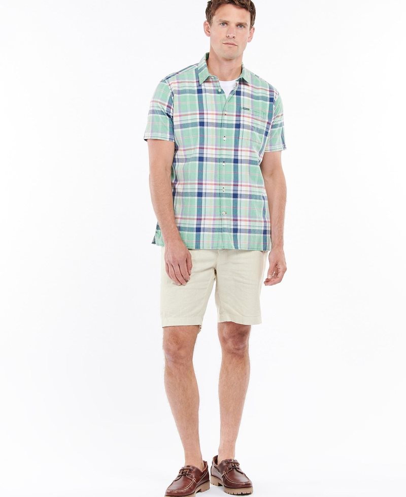 Mint Barbour Madwell Short Sleeve Summer Shirt | OSC-475210