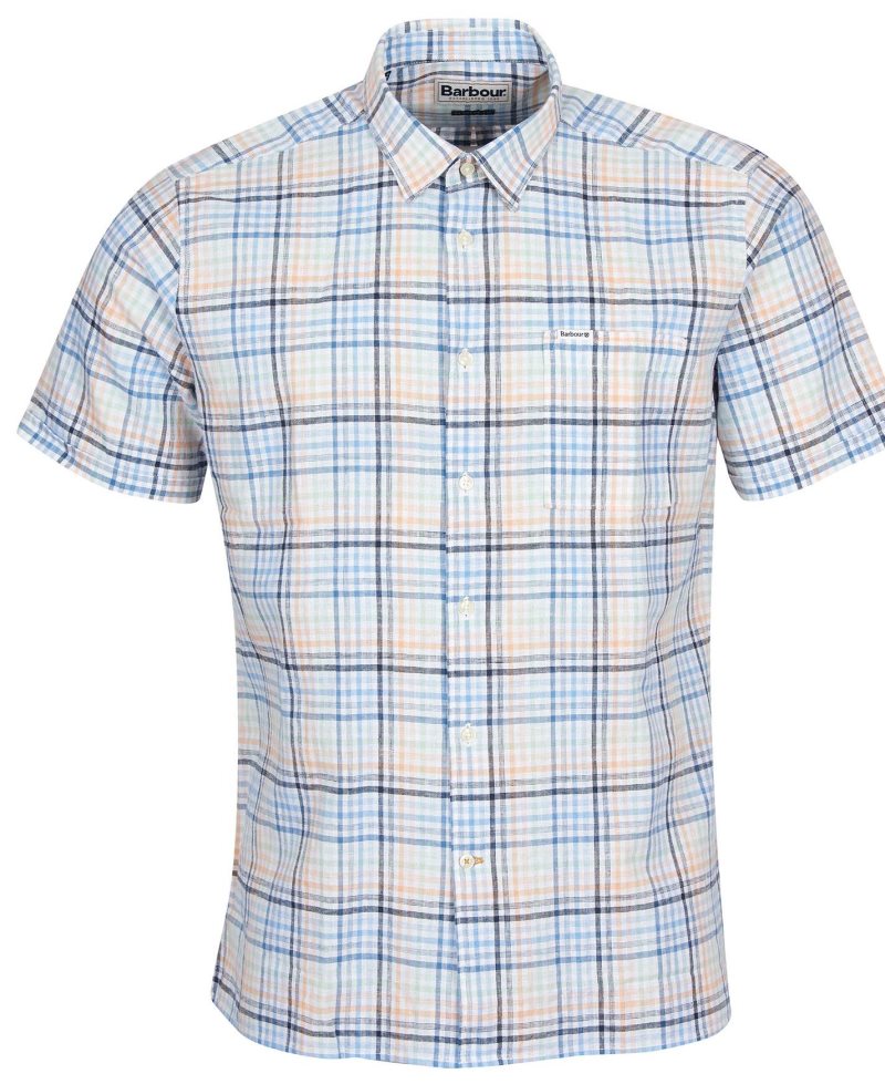 Mint Barbour Starmer Short Sleeve Summer Shirt | TCW-614057