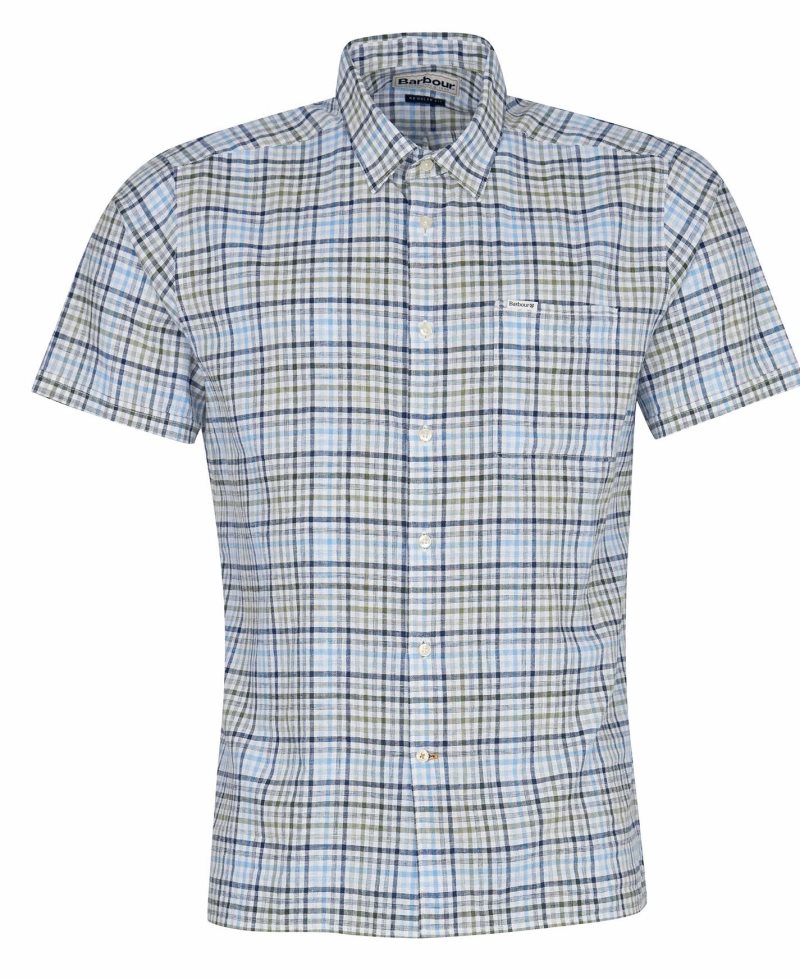 Mint Barbour Starmer Short Sleeve Summer Shirt | TXY-152649