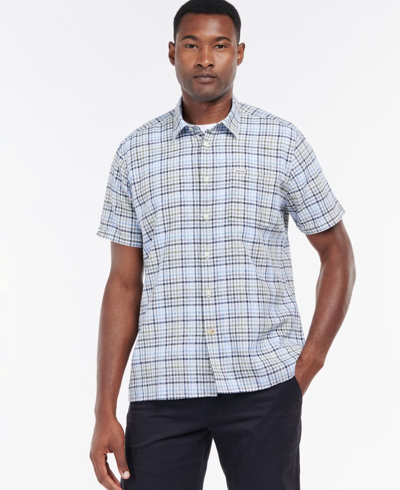 Mint Barbour Starmer Short Sleeve Summer Shirt | TXY-152649