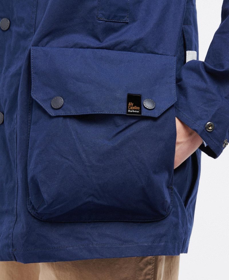 Navy Barbour Ally Capellino Back Casual Jacket | BNQ-203654