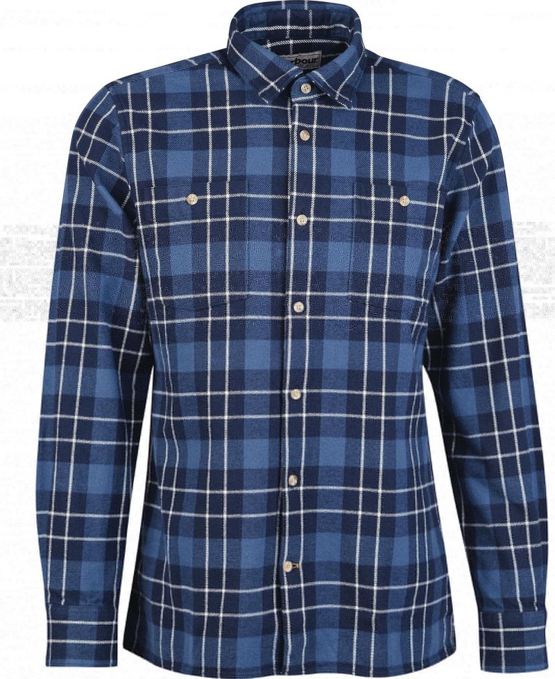 Navy Barbour Baysbarn Shirt | FXG-762540