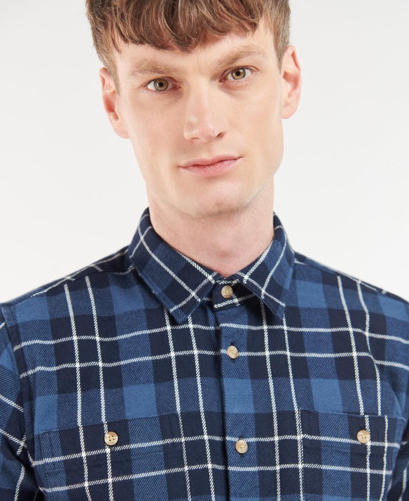 Navy Barbour Baysbarn Shirt | FXG-762540